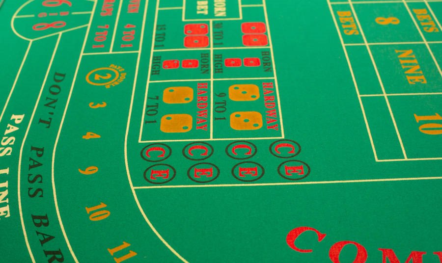 Close up of a Baccarat Table