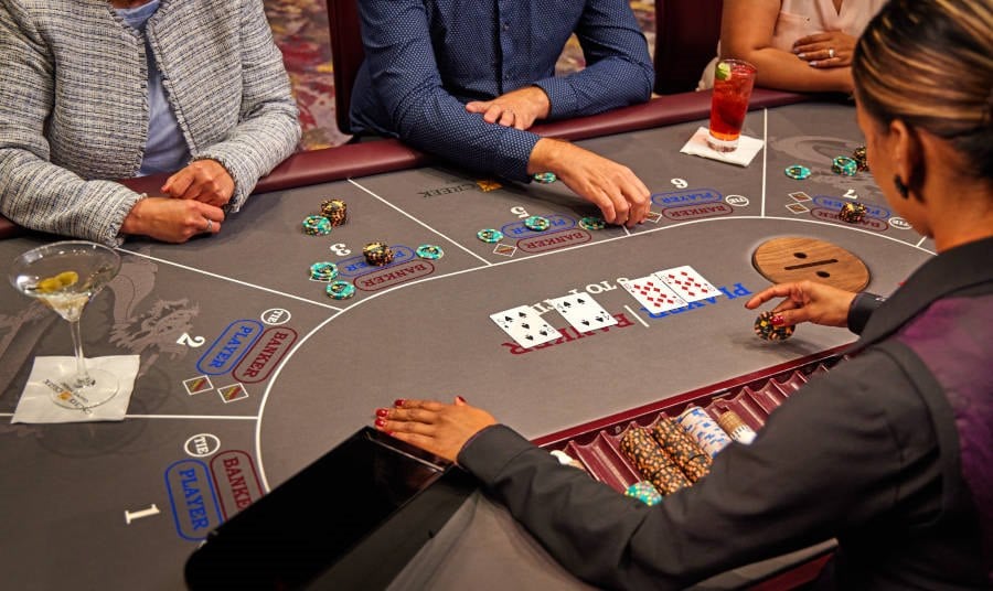 Baccarat Table at Cache Creek