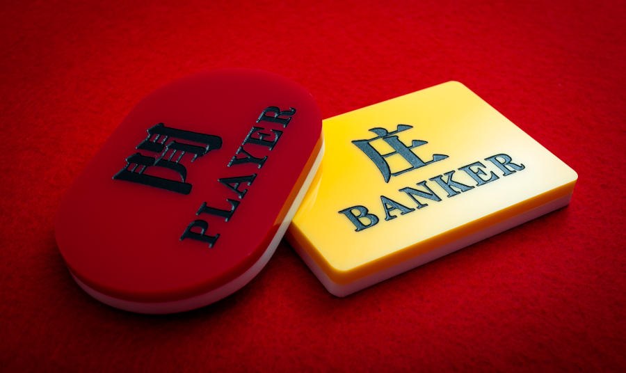 Baccarat player and banker tiles