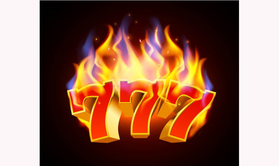 Blazing 777 stock image