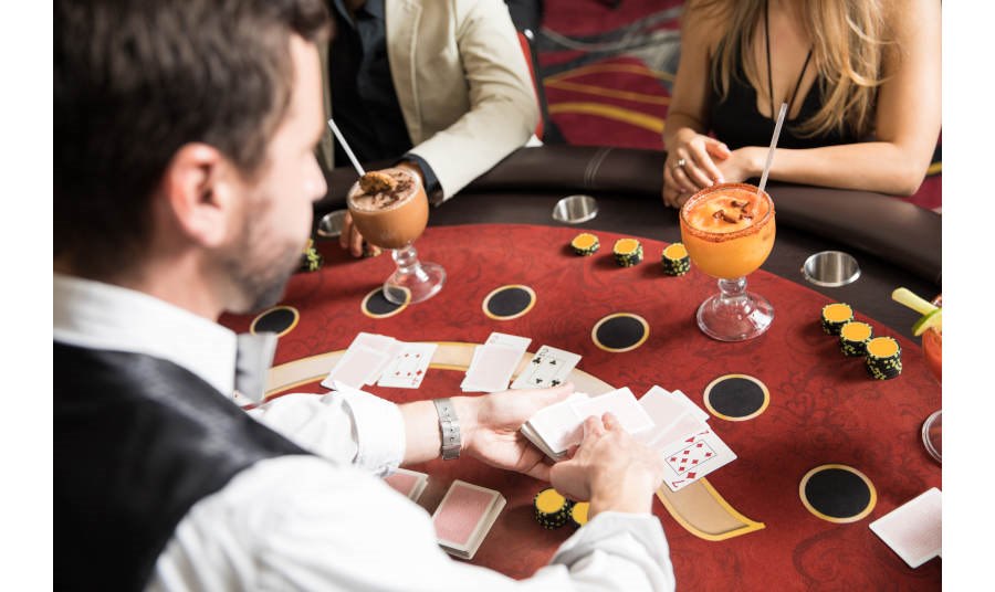 Casino Table with Cocktails