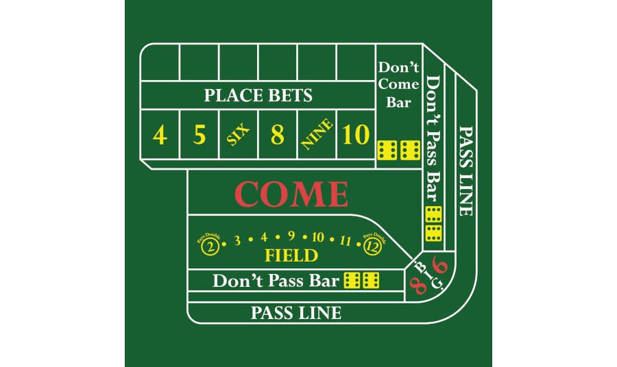 Craps Table close up