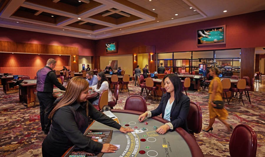Black room at Cache Creek Casino