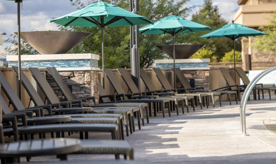 Lounge Chairs at Cache Creek Casino's South Pool