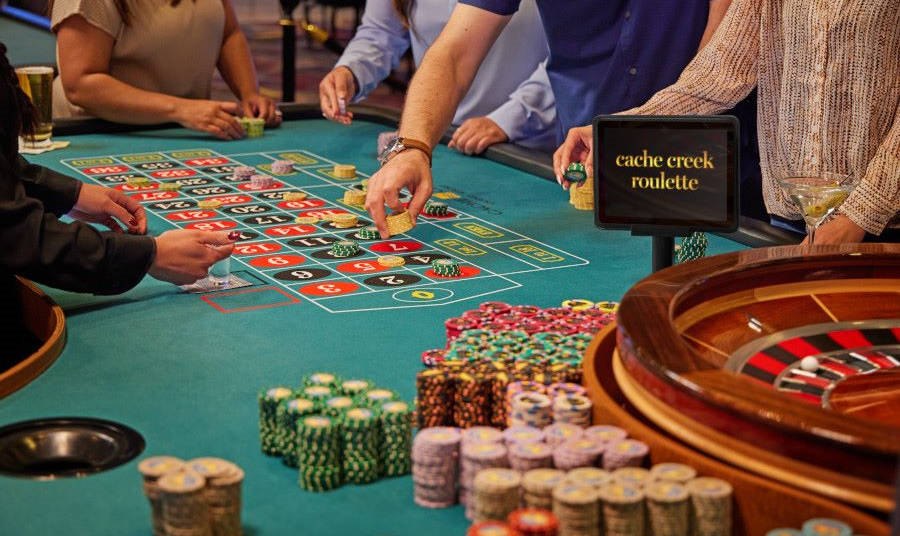 Roulette table at Cache Creek