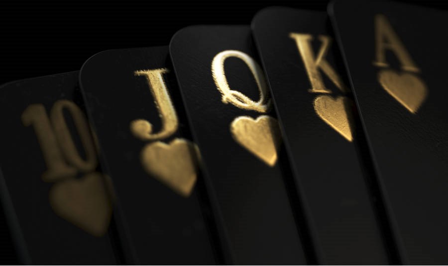 Black Royal Flush Cards