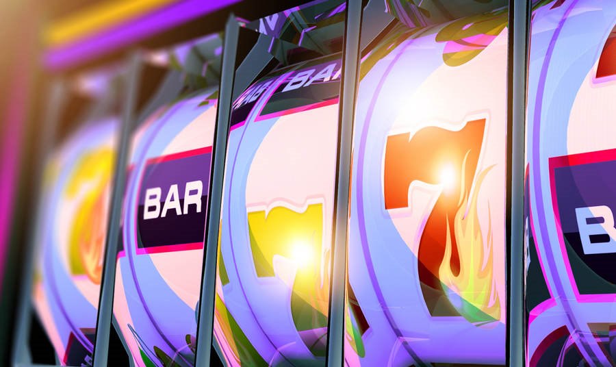 Close up of a slot machine in a casino