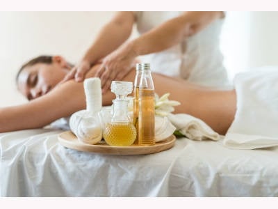 aromatherapy massage closeup