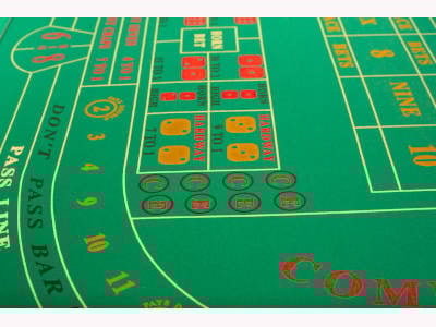 View of baccarat table