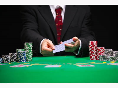 Close up of a dealer at a Casino