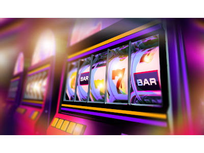 Close up of a slot machine