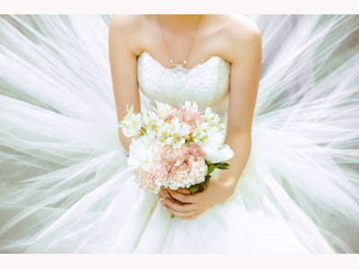 Close up of a Wedding Gown